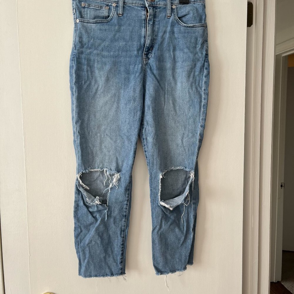 Madewell High Rise Slim Cropped Boyfriend Jeans